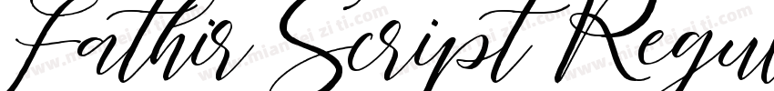 Fathir Script Regular字体转换